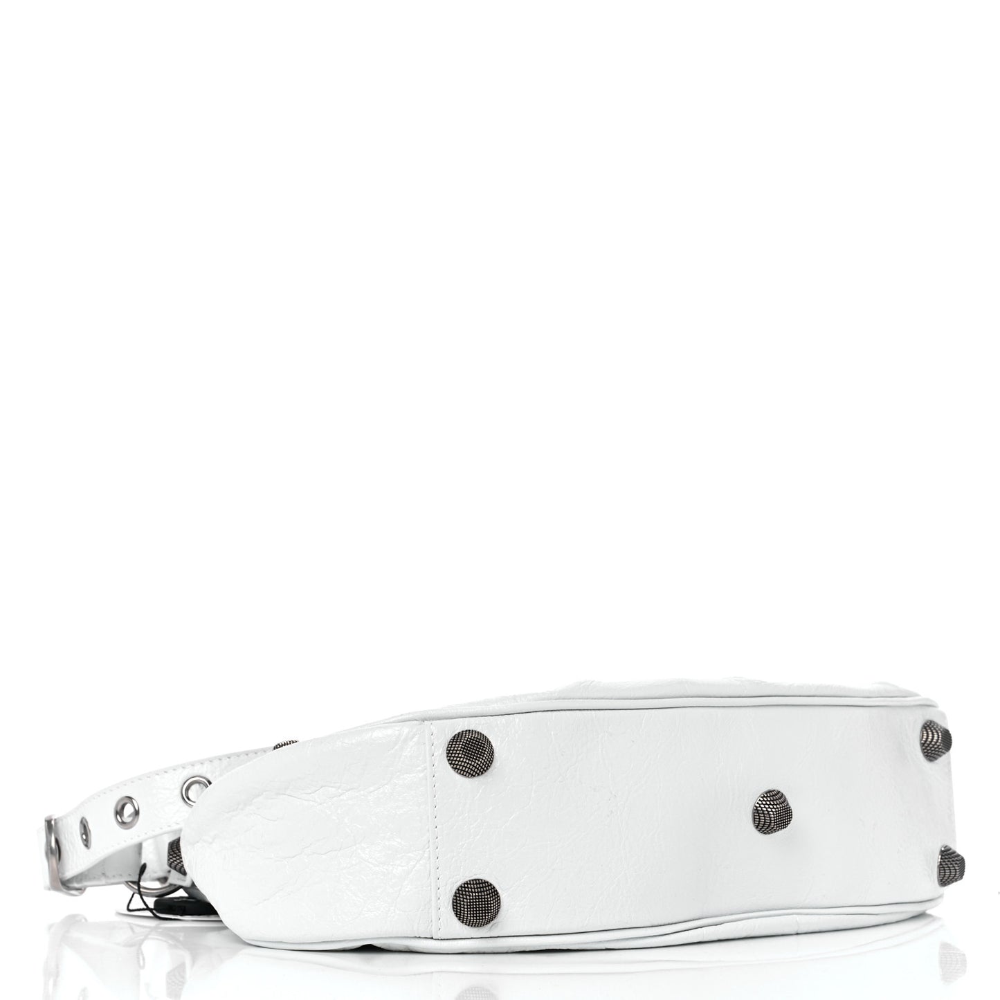 Agneau Arena Small Le Cagole Shoulder Bag Optic White