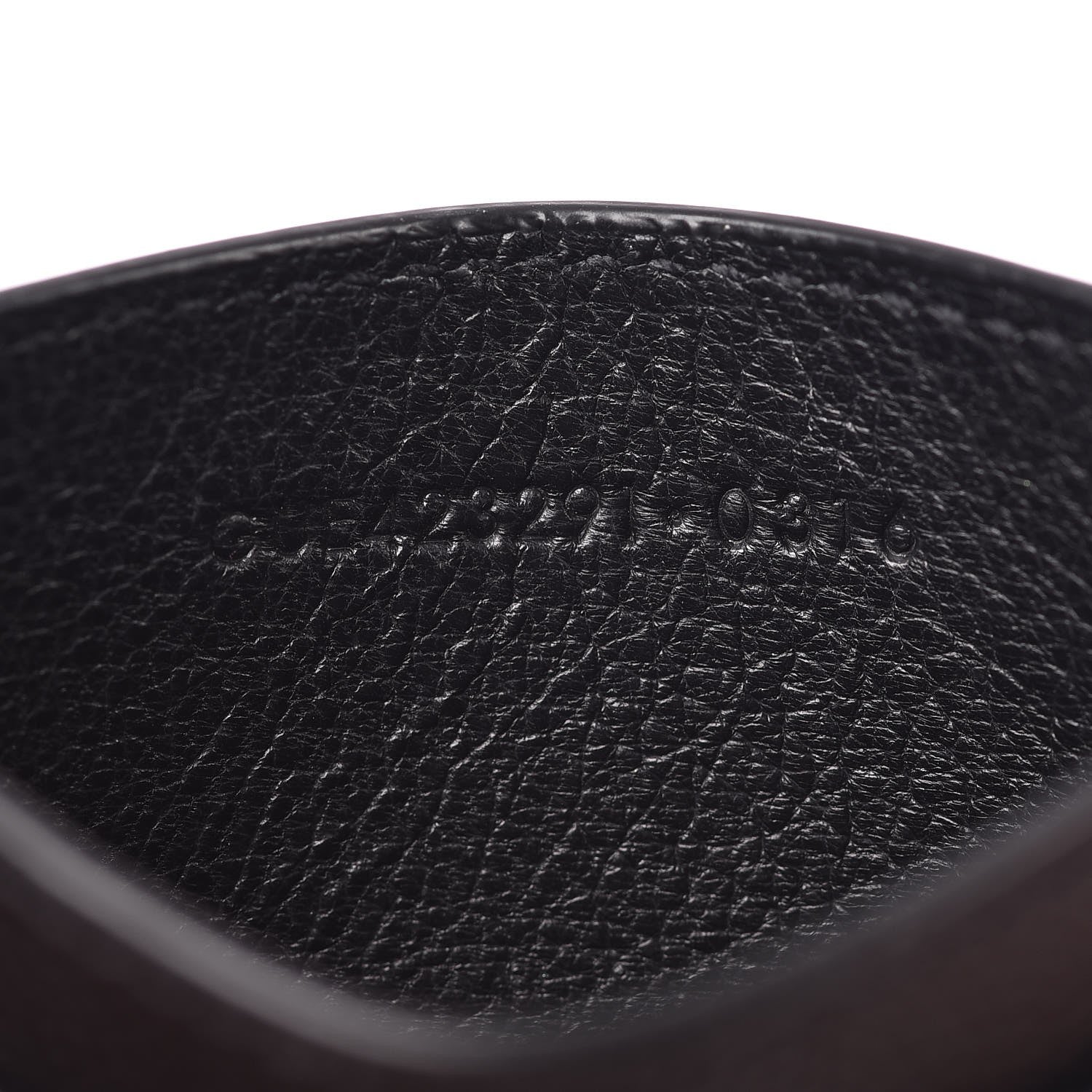 Saint Laurent Grain De Poudre Matelasse Chevron Monogram Credit Card Case Black 7 of 8