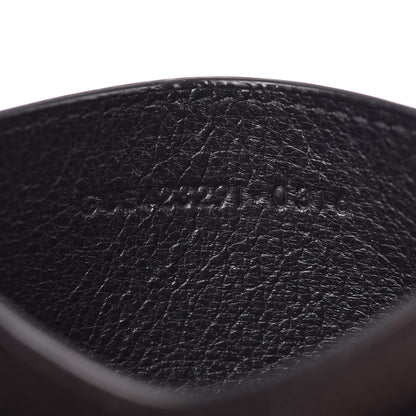 Saint Laurent Grain De Poudre Matelasse Chevron Monogram Credit Card Case Black 7 of 8