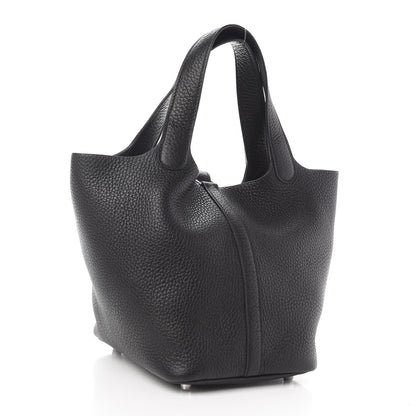 Hermes Taurillon Clemence Picotin Lock 18 PM Black 3 of 10