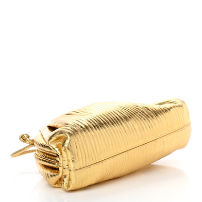 Bottega Veneta Metallic Bark Calfskin The Mini Pouch Gold 3 of 4