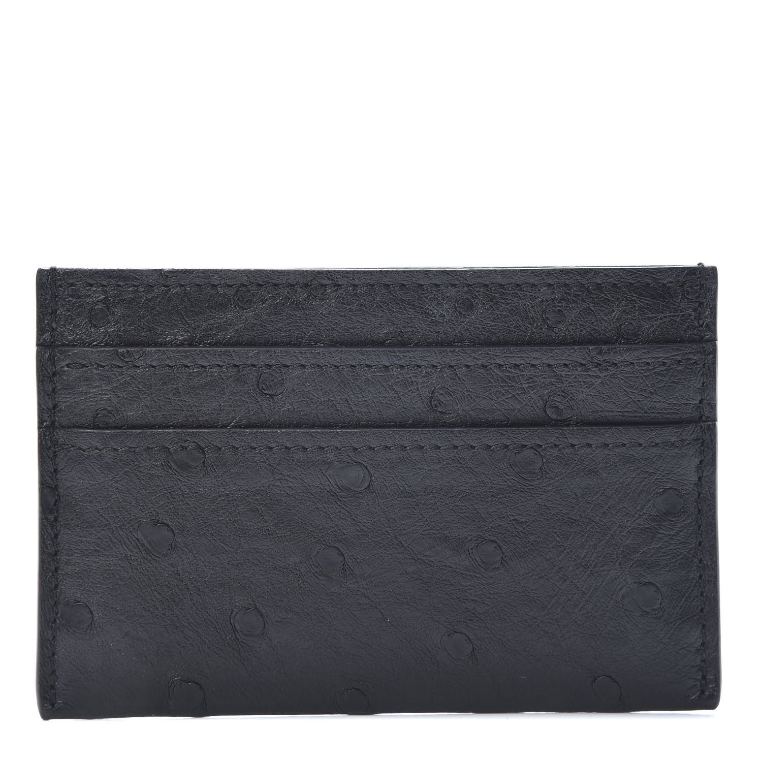 Louis Vuitton Ostrich Double Card Holder Black 1 of 8