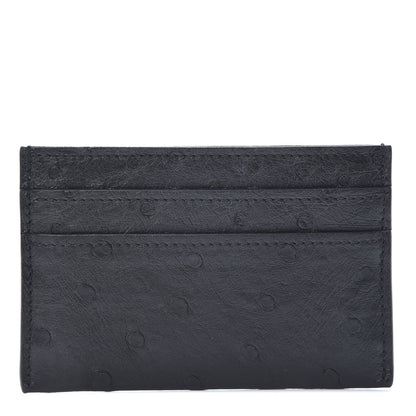 Louis Vuitton Ostrich Double Card Holder Black 1 of 8