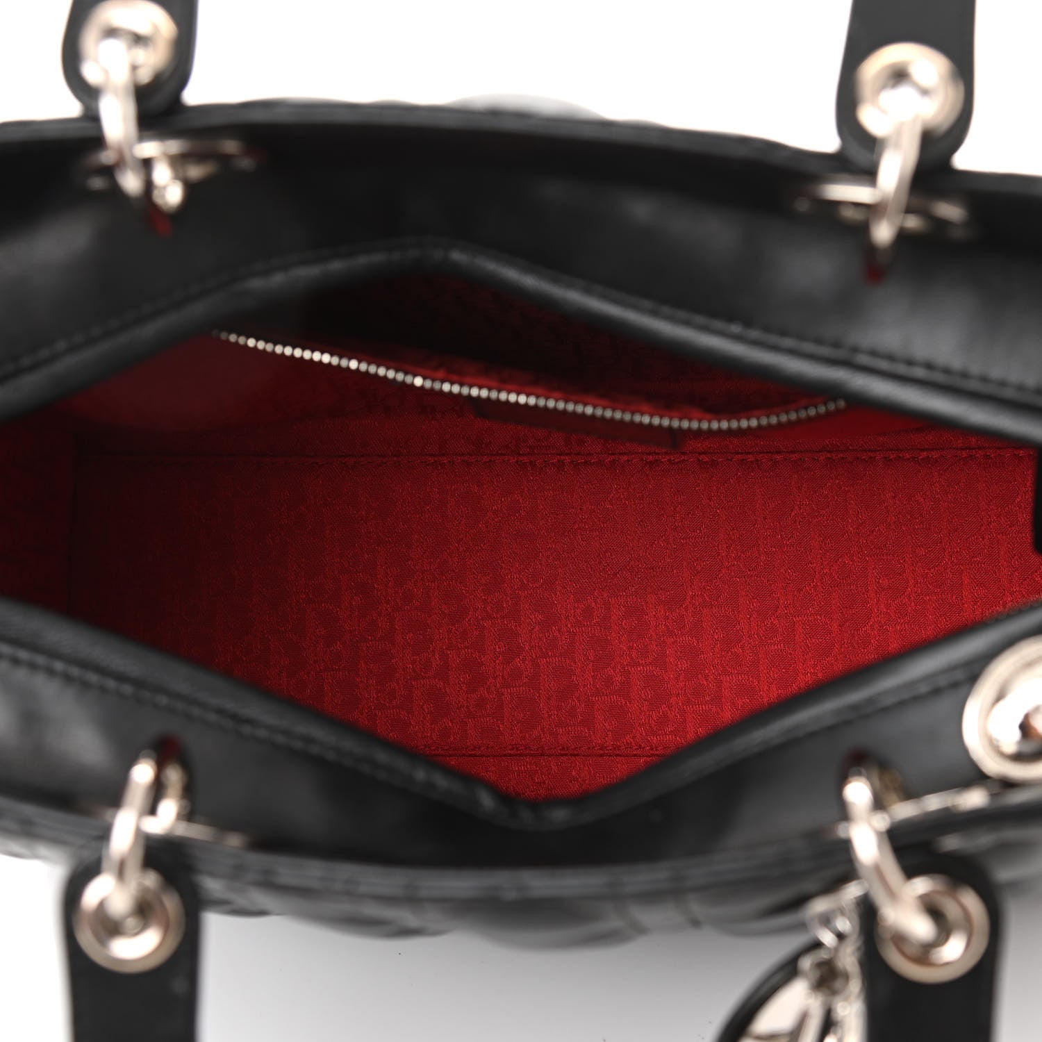 Christian Dior Lambskin Cannage Large Lady Dior Black 5 of 10