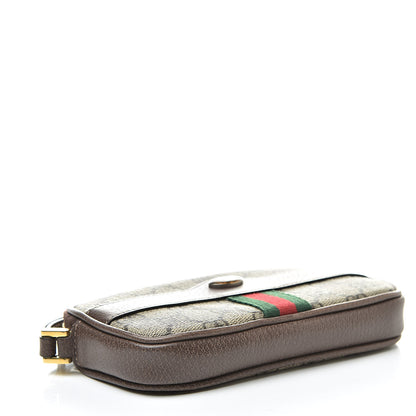 Gucci GG Supreme Monogram Ophidia Phone Case Wristlet Brown 4 of 10