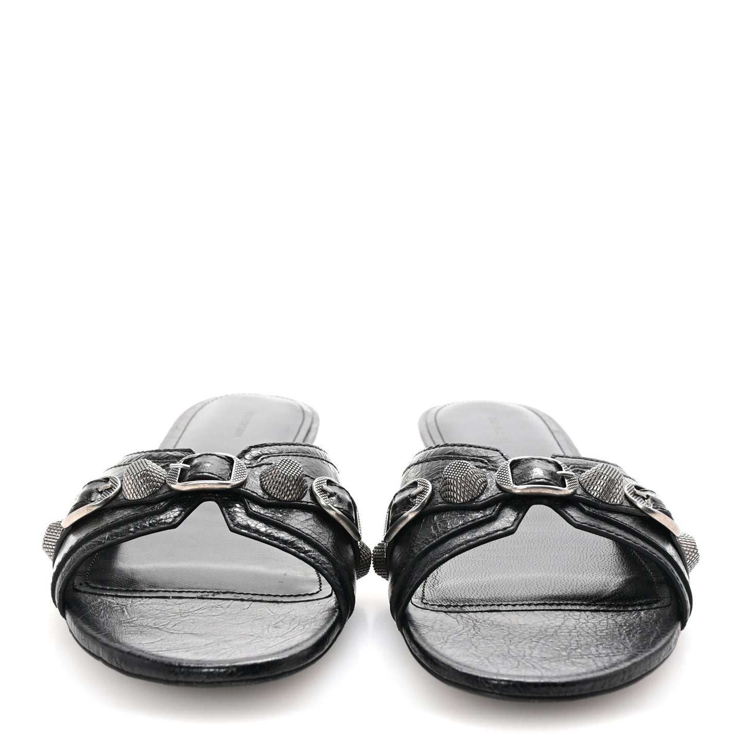 Agneau Arena Cagole Flat Slide Sandals 39 Black