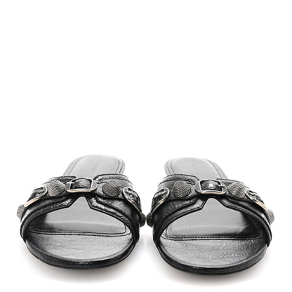 Balenciaga Agneau Arena Cagole Flat Slide Sandals 39 Black 3 of 10