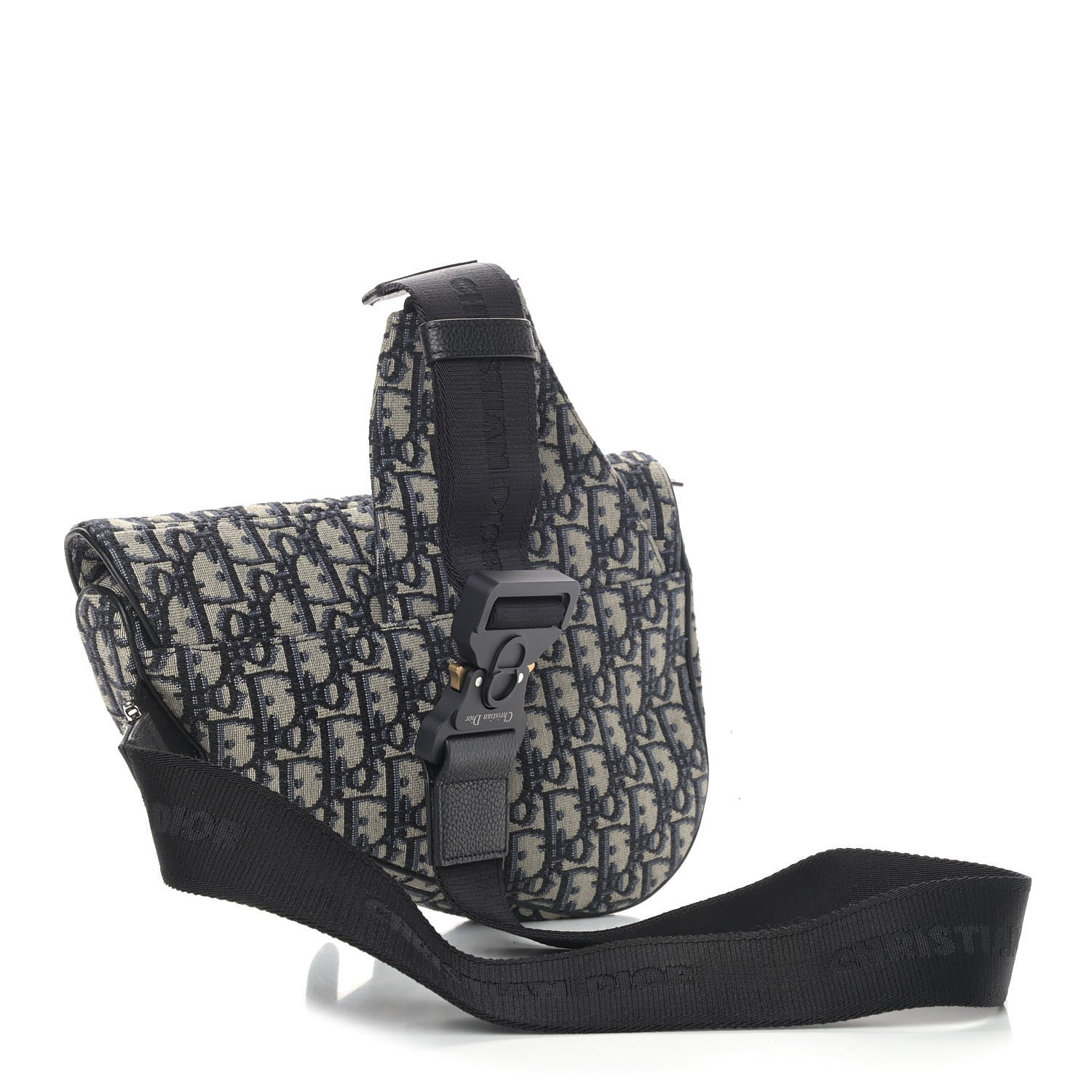 Christian Dior Oblique Mens Saddle Bag Blue 2 of 9