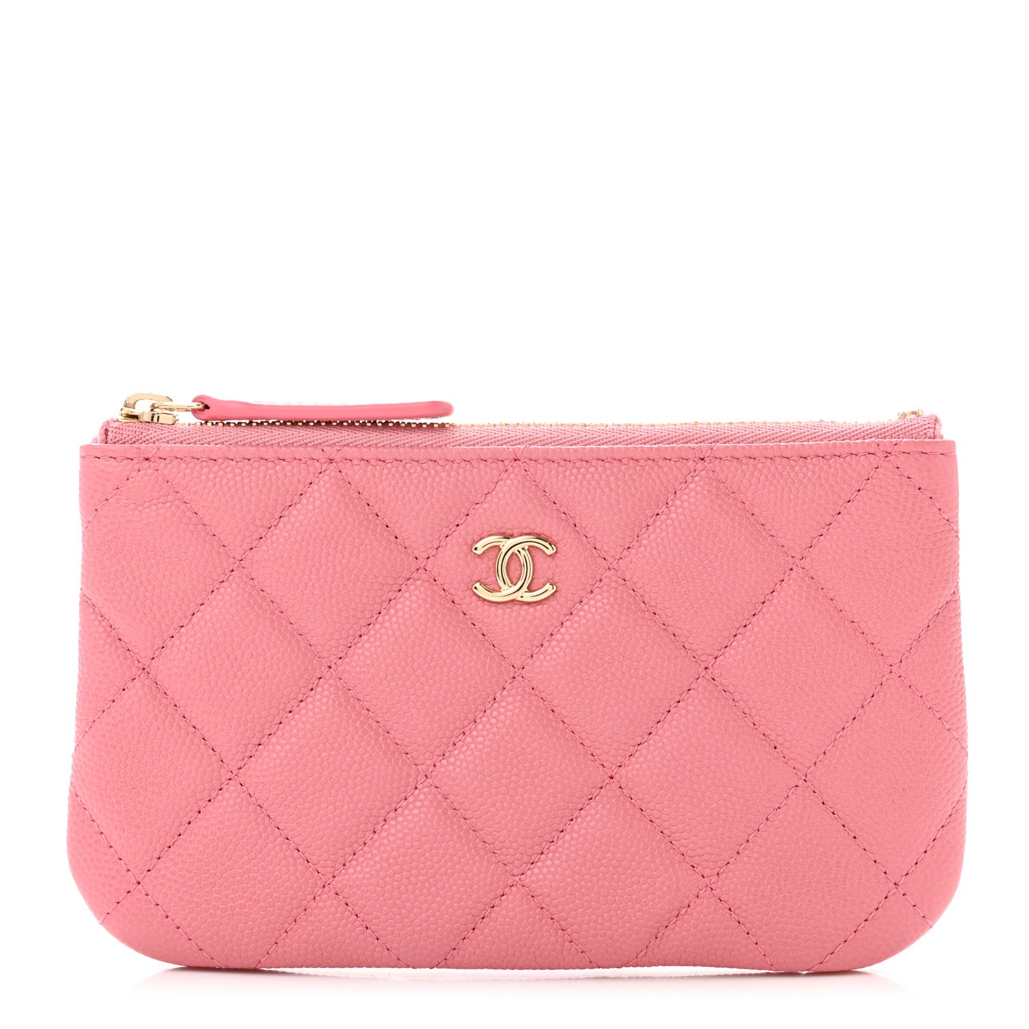 Chanel Caviar Quilted Small Cosmetic Case Dark Pink 1 of 7