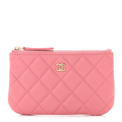 Chanel Caviar Quilted Small Cosmetic Case Dark Pink 1 of 7