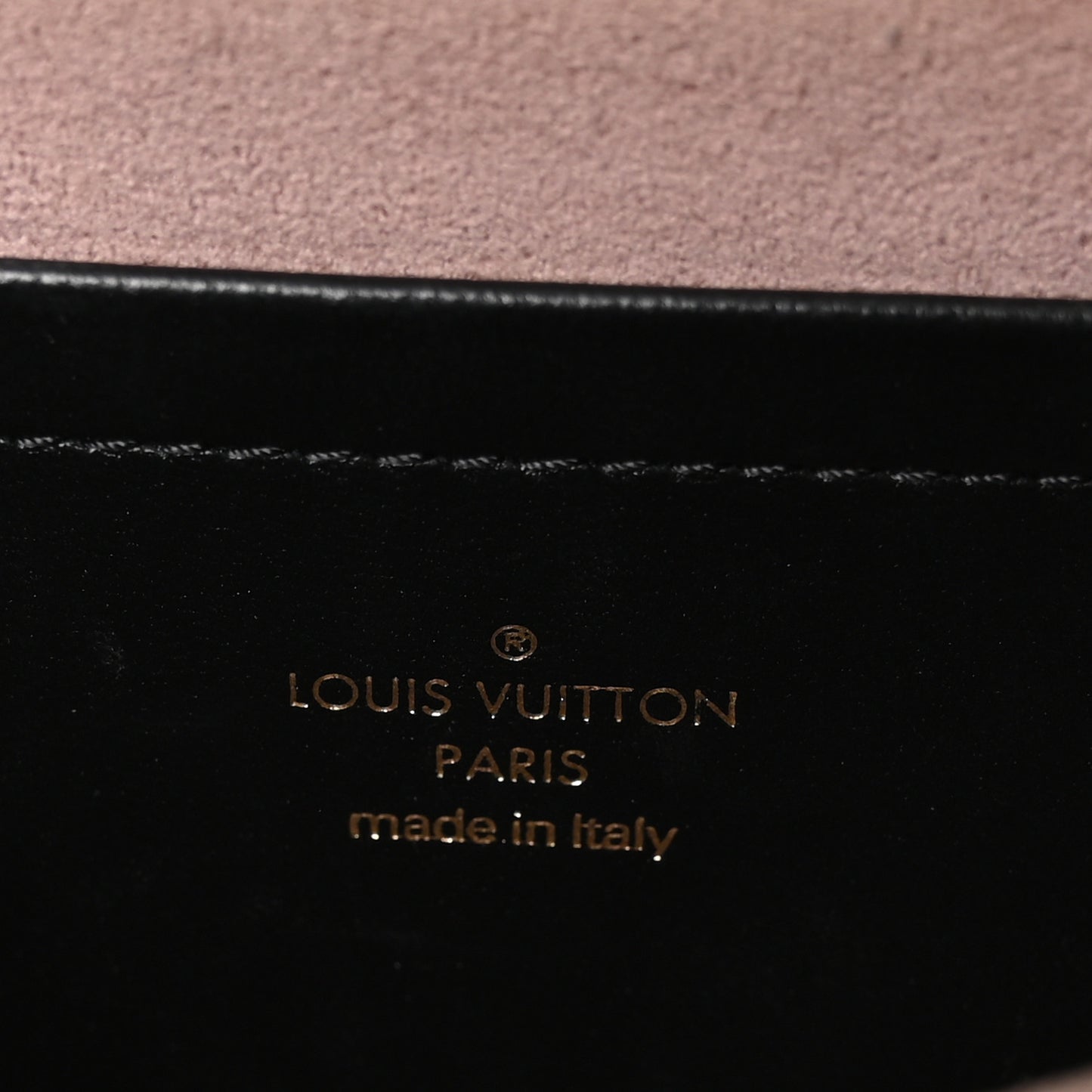 Lambskin Embossed Monogram Pochette Coussin Black