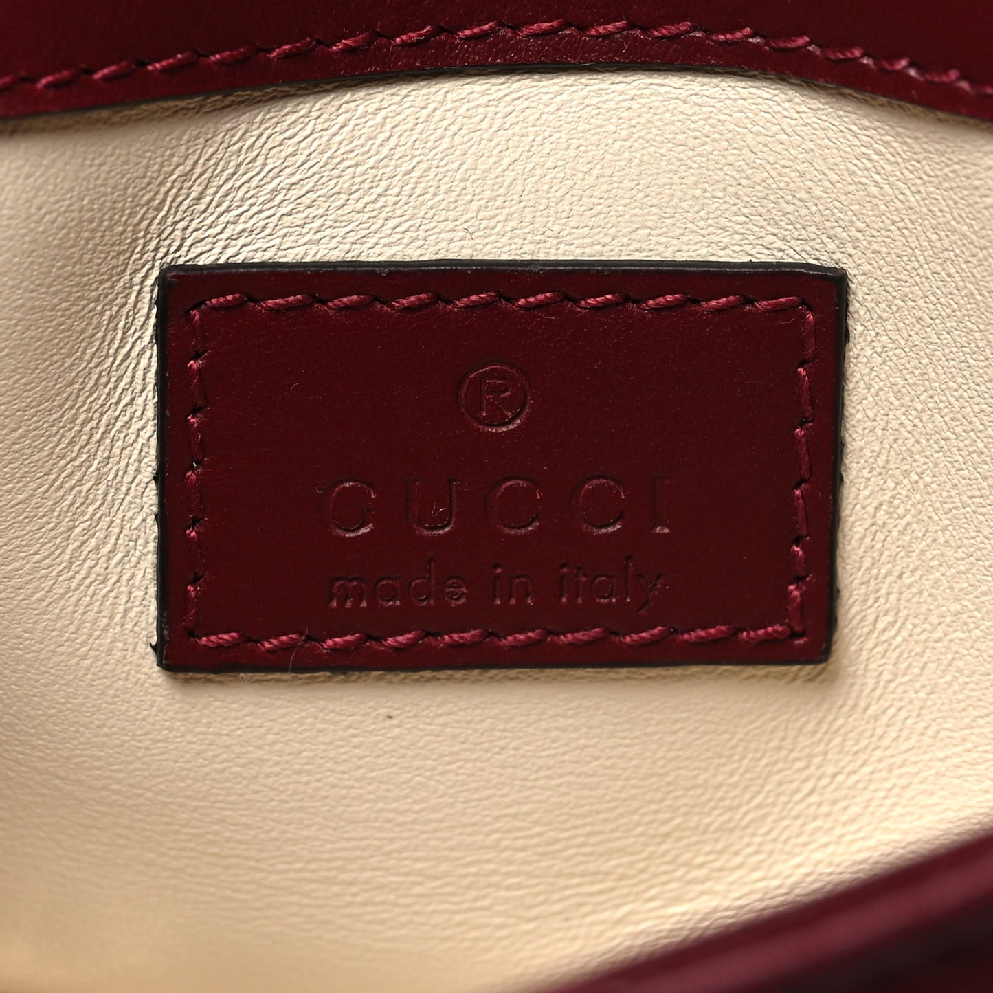 Calfskin Matelasse Super Mini GG Marmont Shoulder Bag Rosso Ancora