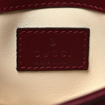 Gucci Calfskin Matelasse Super Mini GG Marmont Shoulder Bag Rosso Ancora 6 of 10