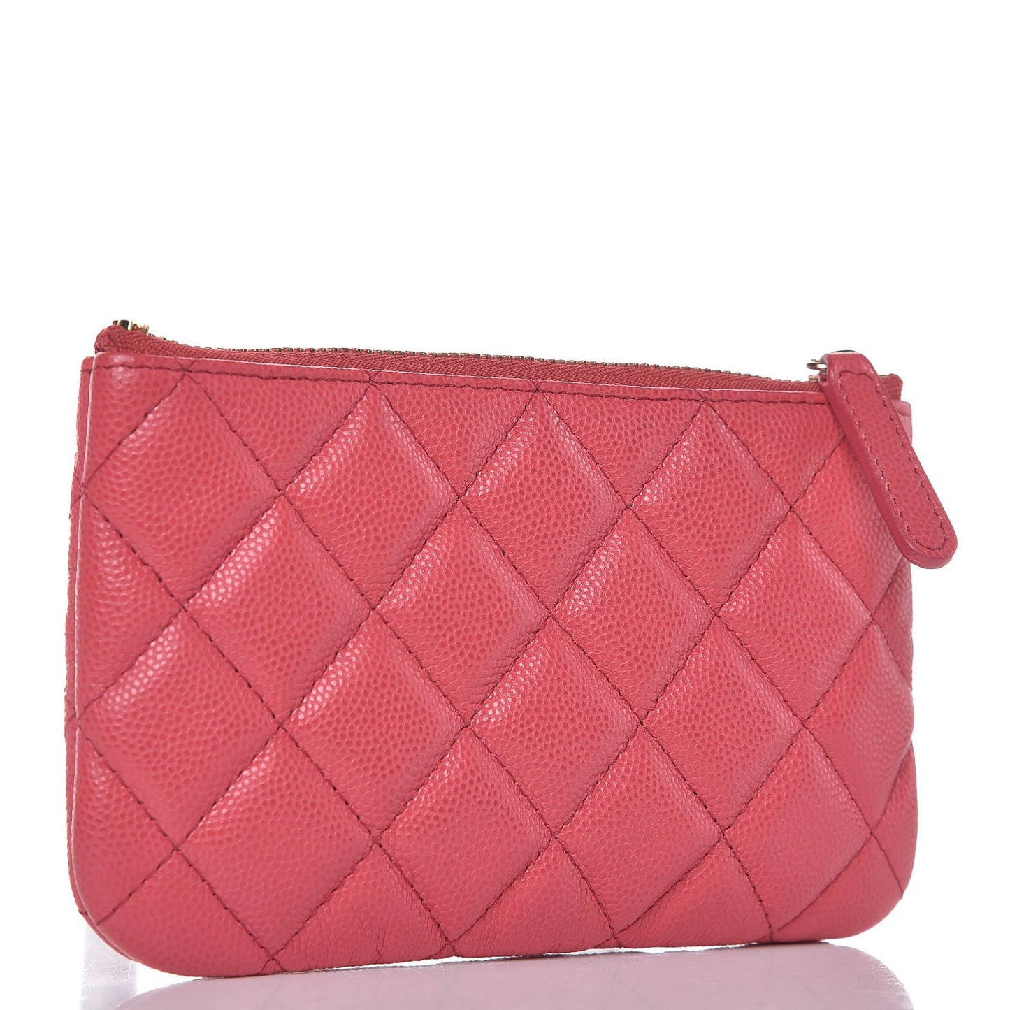 Caviar Quilted Small Cosmetic Case Pink