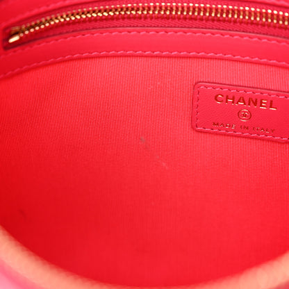 Chanel Lambskin Quilted Medium Cosmetic Case Pink 8 of 8