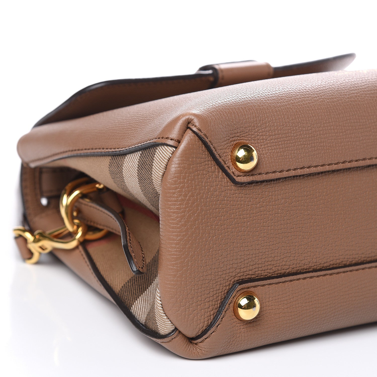 Burberry Derby Calfskin House Check Small Camberley Dark Sand 10 of 12