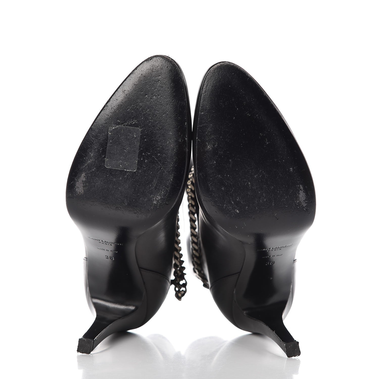 Saint Laurent Calfskin Debbie 100 Ankle Boots 38 Black 7 of 14