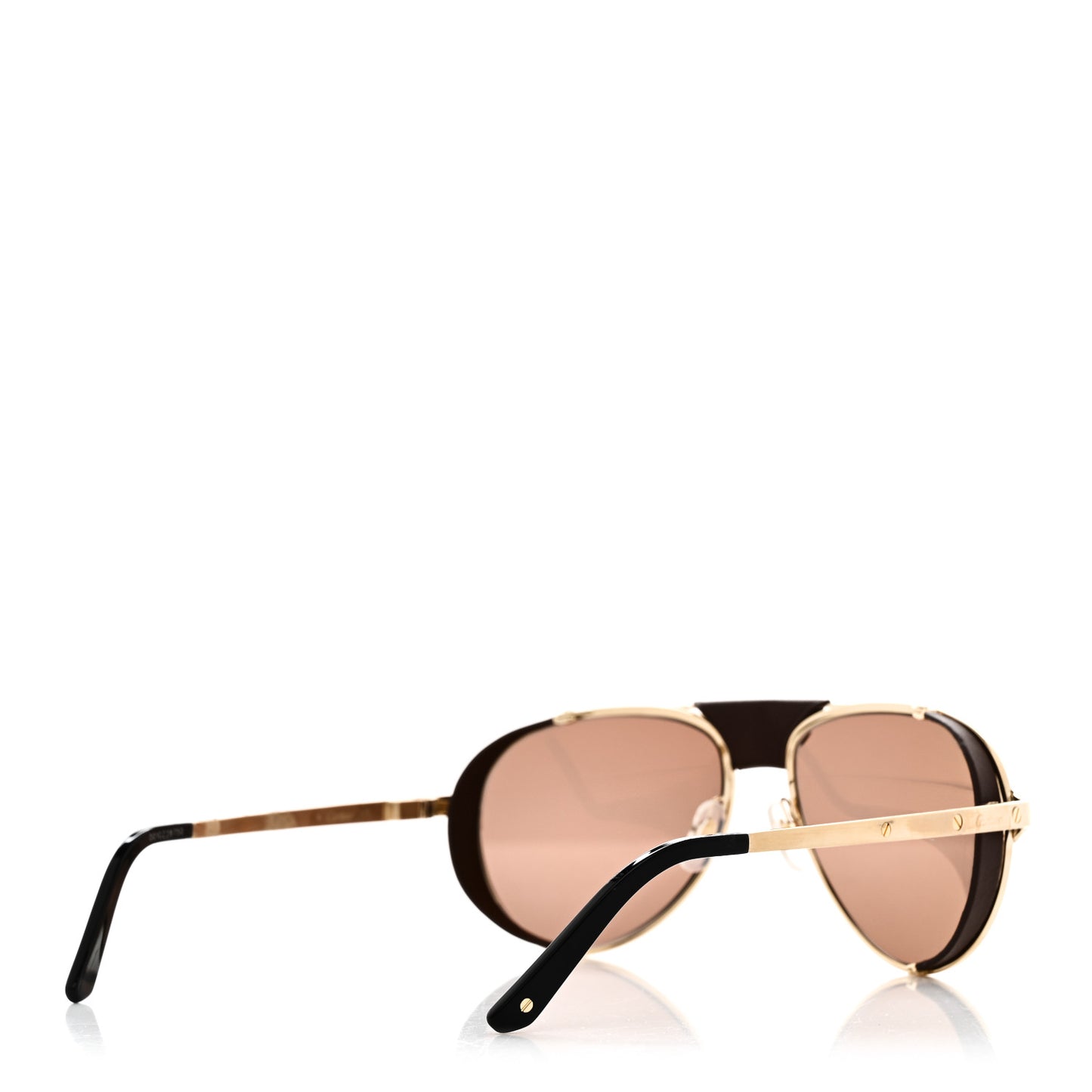 Metal Calfskin Aviator Sunglasses CT0296S Brown