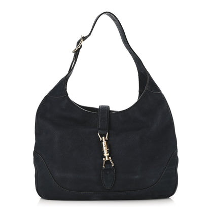 Gucci Nubuck Medium New Jackie Shoulder Bag Blue 1 of 13