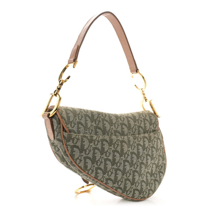 Christian Dior Monogram Saddle Bag Green 3 of 12
