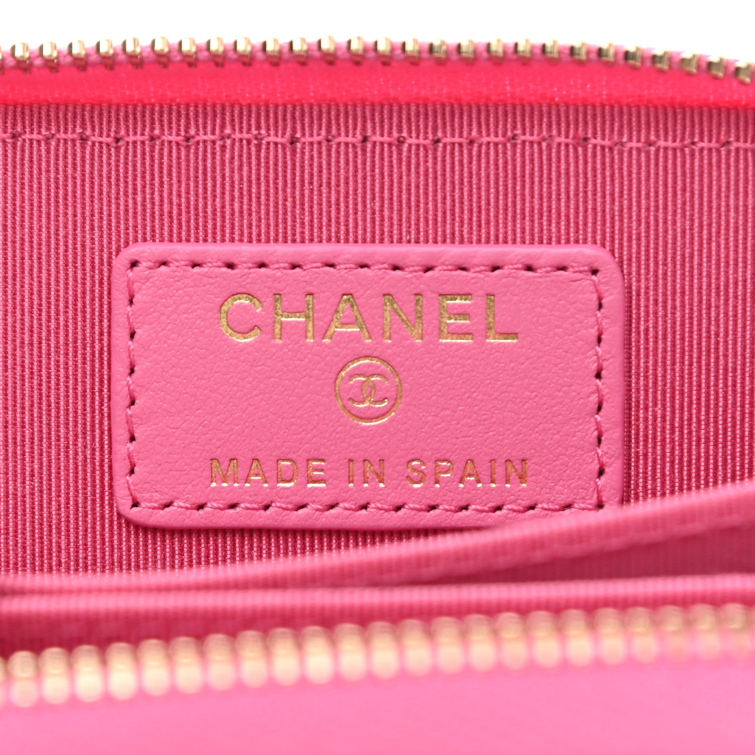 Chanel Caviar Quilted Zip Coin Purse Pink 6 of 8