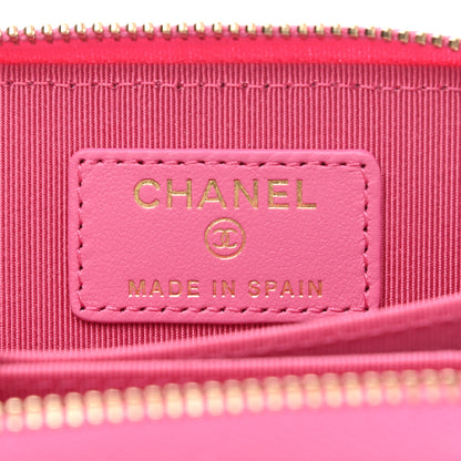 Chanel Caviar Quilted Zip Coin Purse Pink 6 of 8