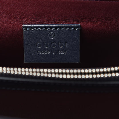 Gucci Smooth Calfskin Small Zumi Top Handle Bag Blue Romantic Cerise Butter 7 of 11