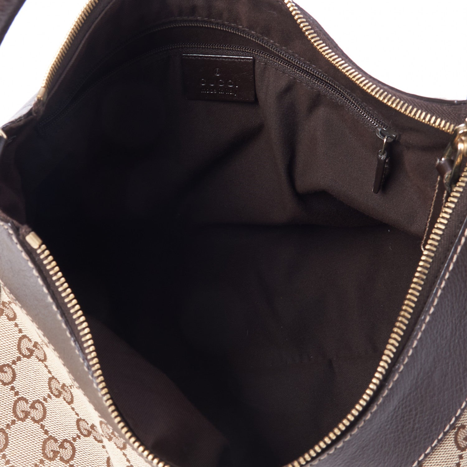 Gucci Monogram Large D Gold Hobo Dark Brown 6 of 9