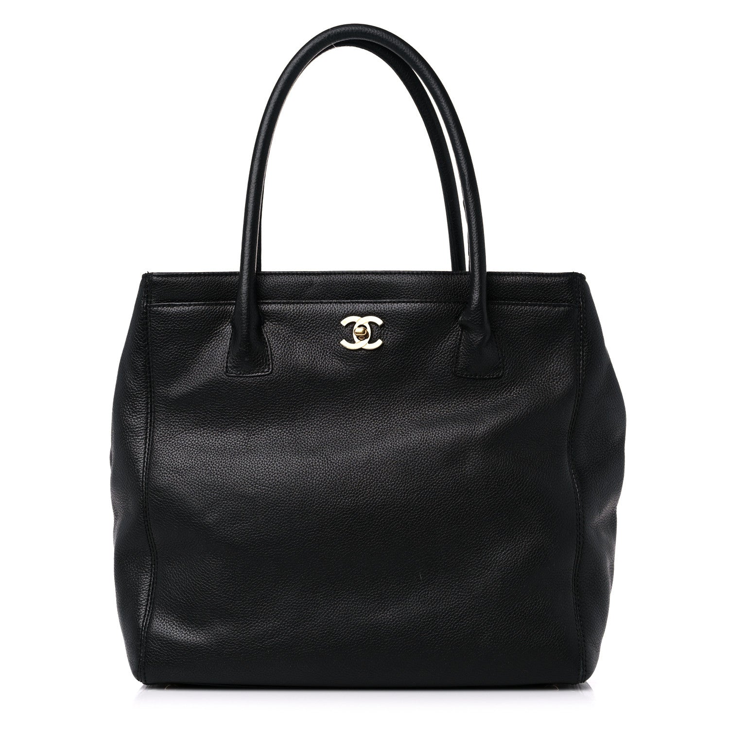 Chanel Calfskin Tall Cerf Tote Black 1 of 18