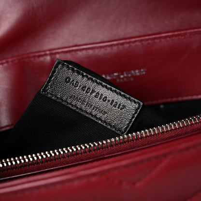 Saint Laurent Calfskin Y Quilted Monogram Medium Loulou Chain Satchel Palissandre 8 of 28