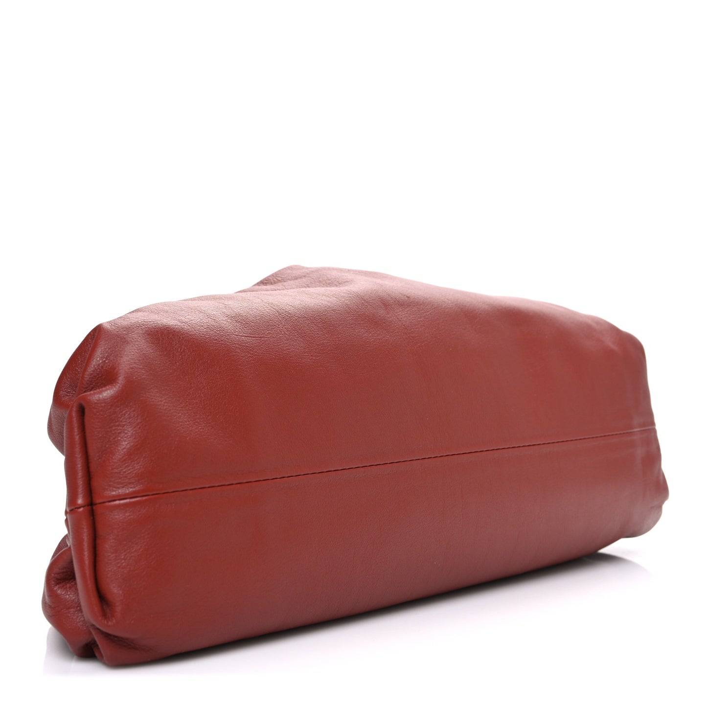 Smooth Butter Calf The Pouch Oversized Clutch Rust