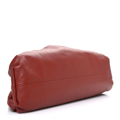 Bottega Veneta Smooth Butter Calf The Pouch Oversized Clutch Rust 4 of 11