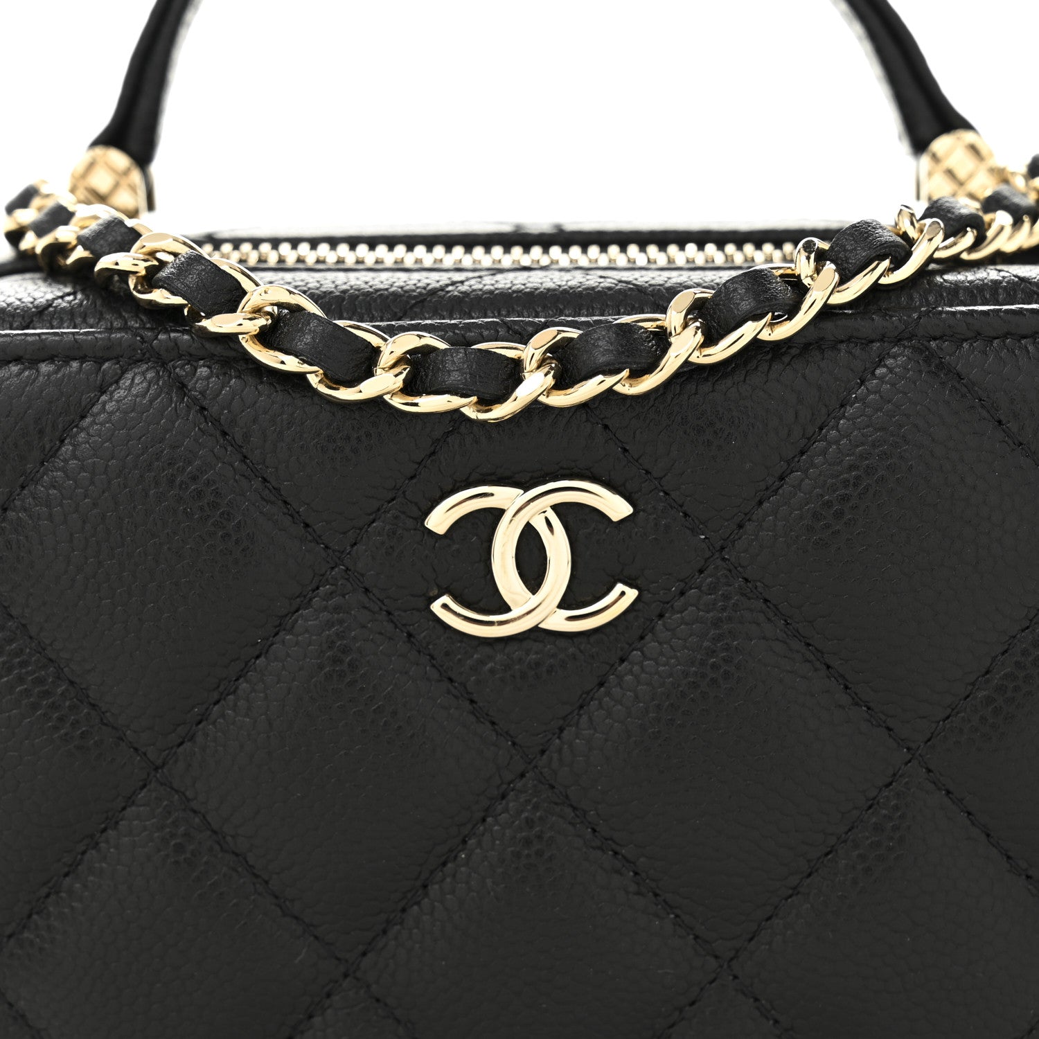Chanel Caviar Quilted Small Top Handle Vanity Case Black 9 of 12