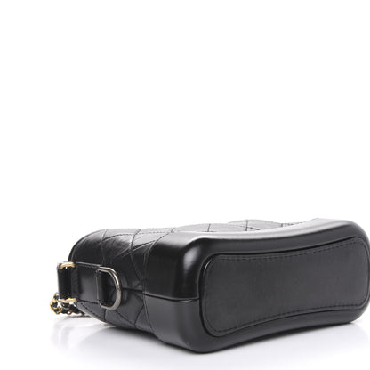 Chanel Aged Calfskin Quilted Small Gabrielle Hobo Black 4 of 11
