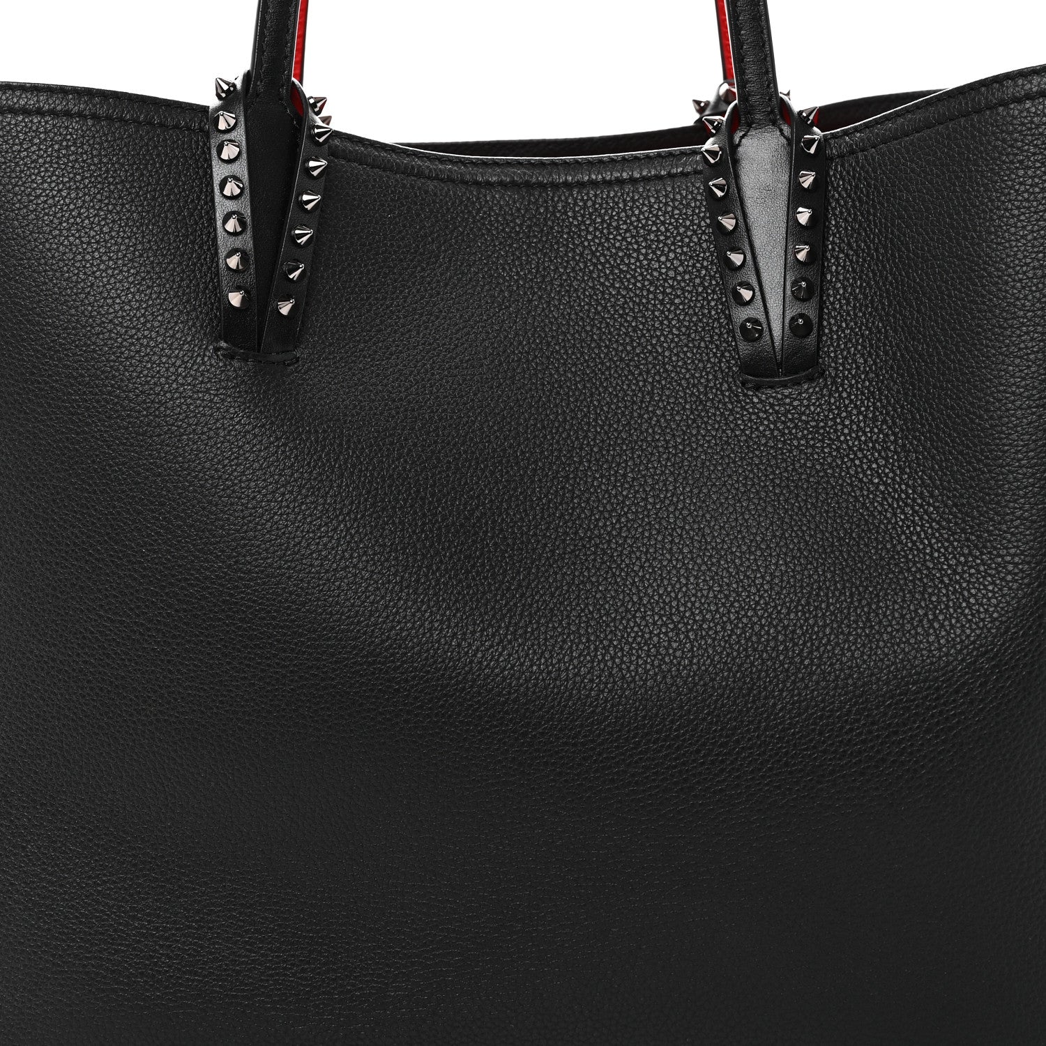 Christian Louboutin Calfskin Empire Spikes East West Cabata Tote Black 9 of 11