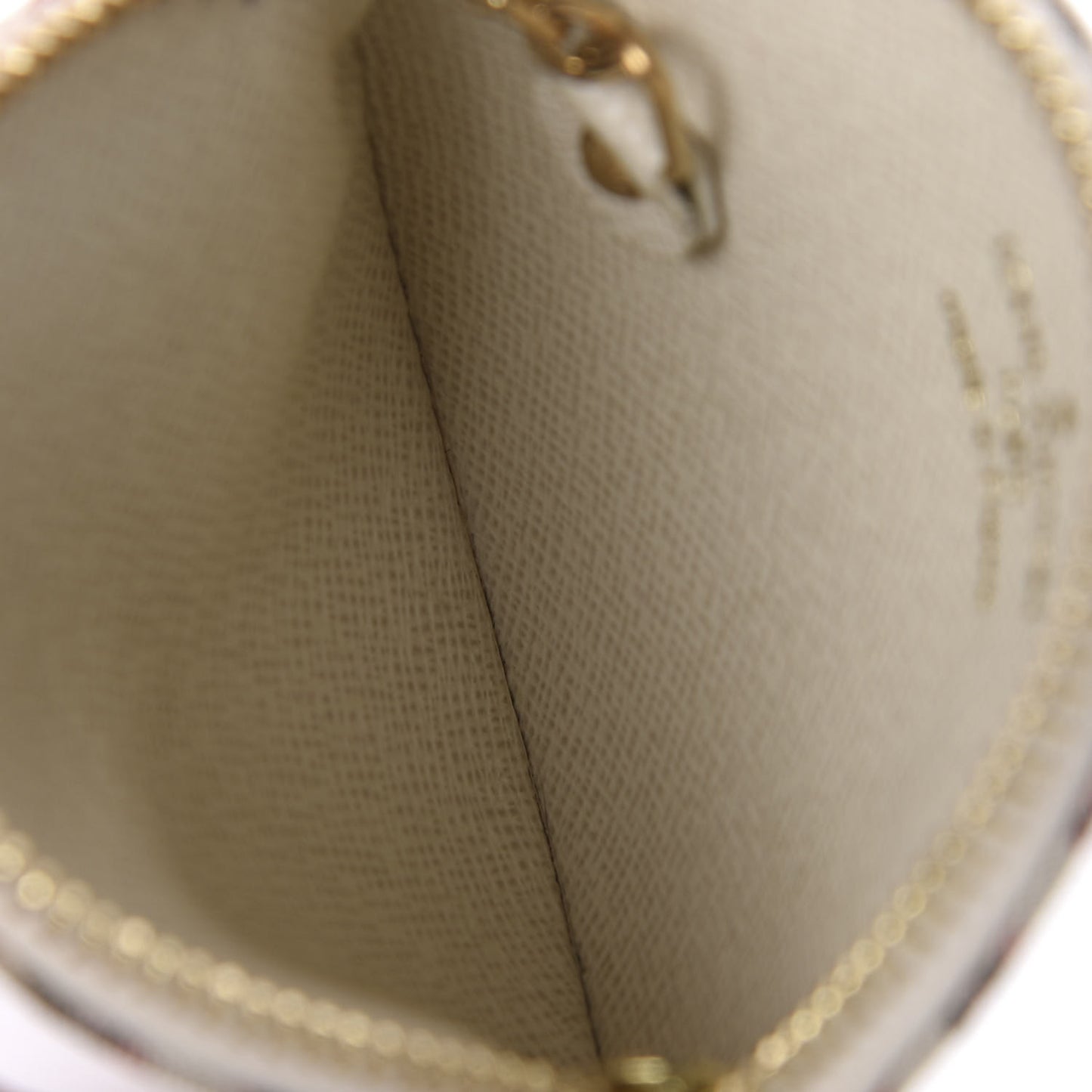 Mini Lin Croisette Round Coin Purse Rouge