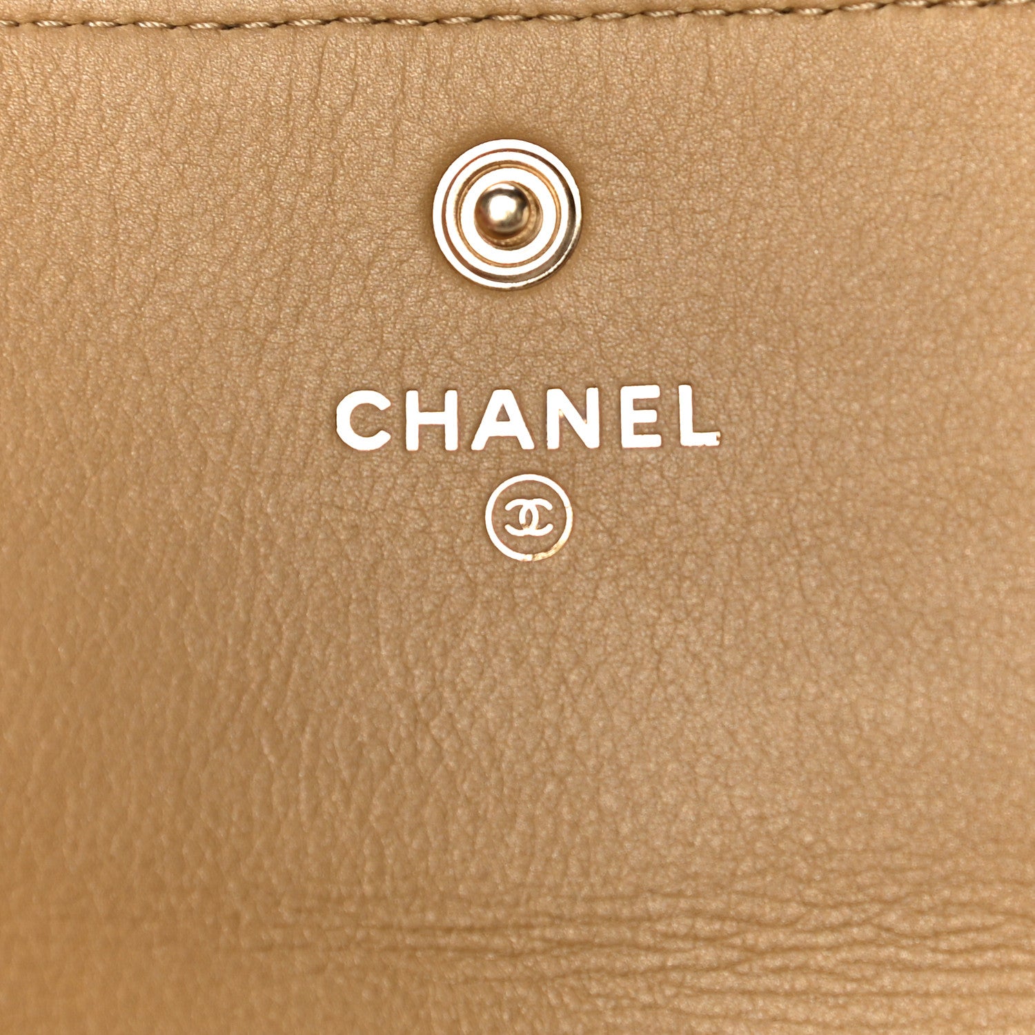 Chanel Aged Calfskin Chevron Quilted Flap Card Holder Beige 6 of 16