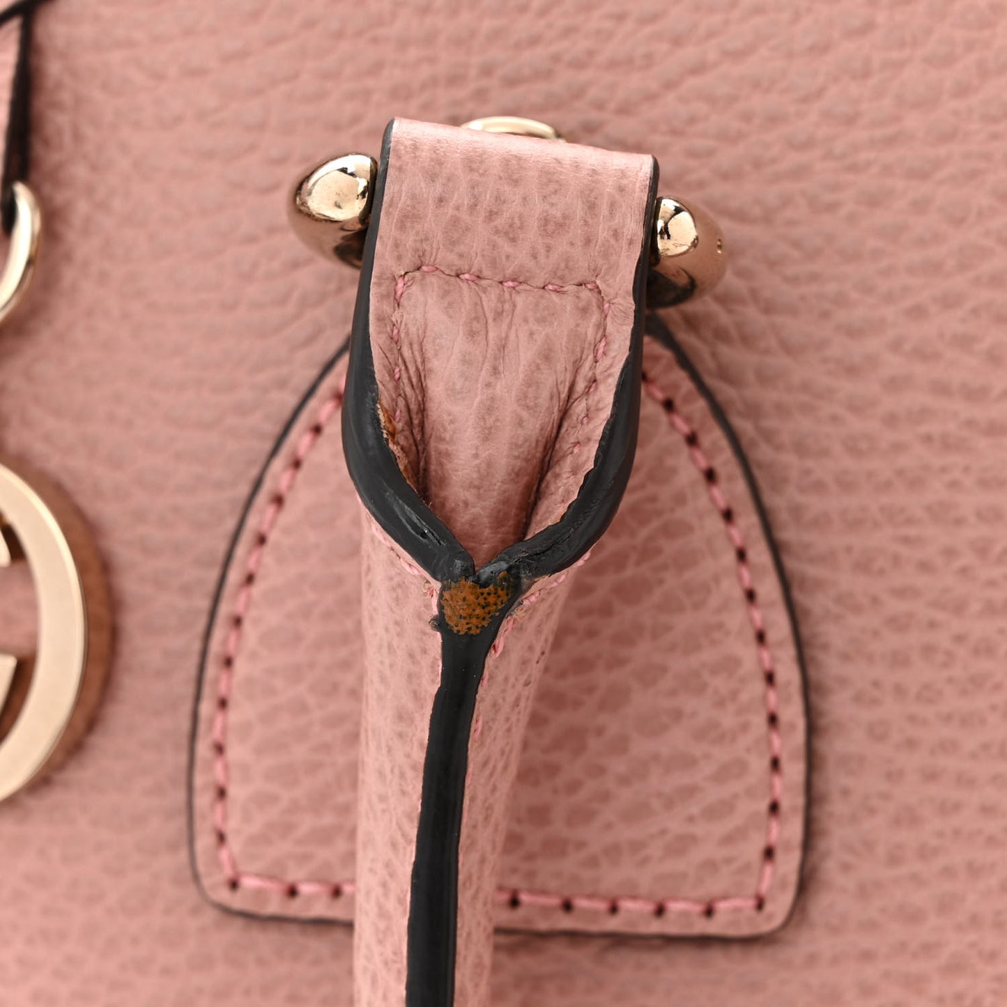 Dollar Calfskin Small GG Charm Dome Bag Soft Pink