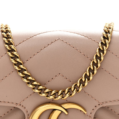 Gucci Calfskin Matelasse Super Mini GG Marmont Shoulder Bag Porcelain Rose 7 of 10
