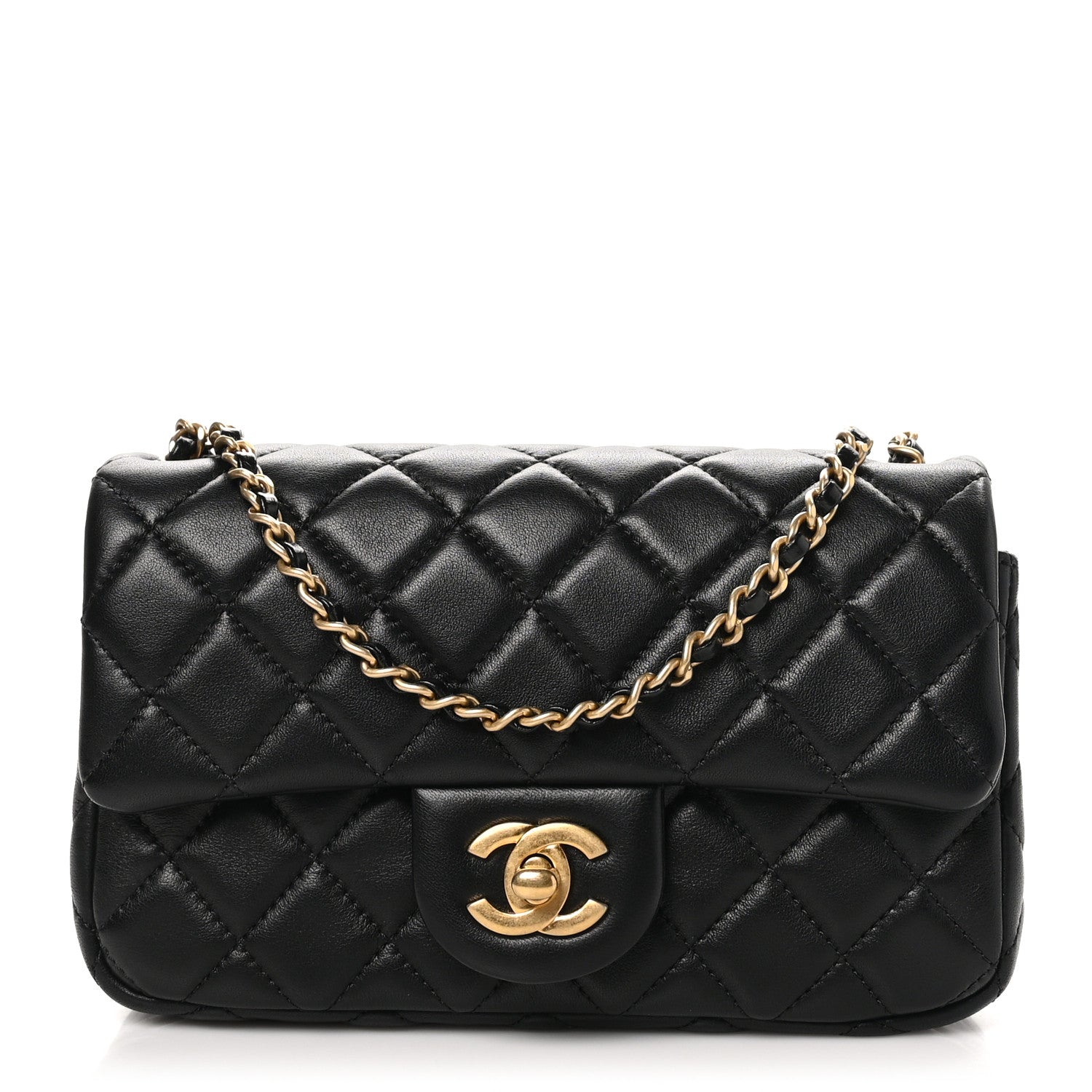 Chanel Lambskin Quilted Mini Rectangular Pearl Crush Flap Black 1 of 10