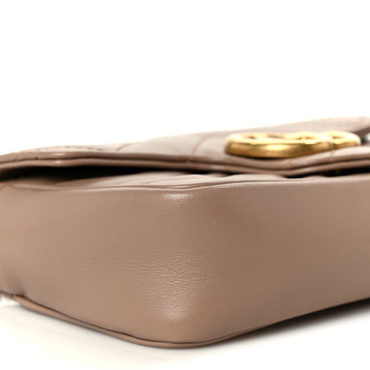 Gucci Calfskin Matelasse Super Mini GG Marmont Shoulder Bag Porcelain Rose 9 of 11
