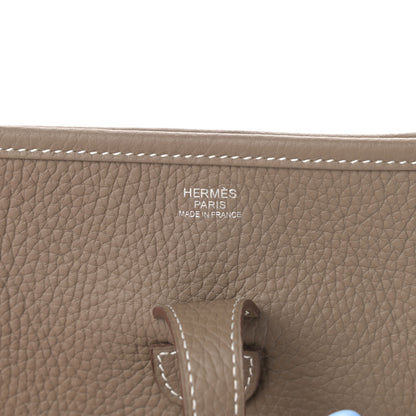 Hermes Taurillon Clemence Evelyne III PM Etoupe 6 of 11