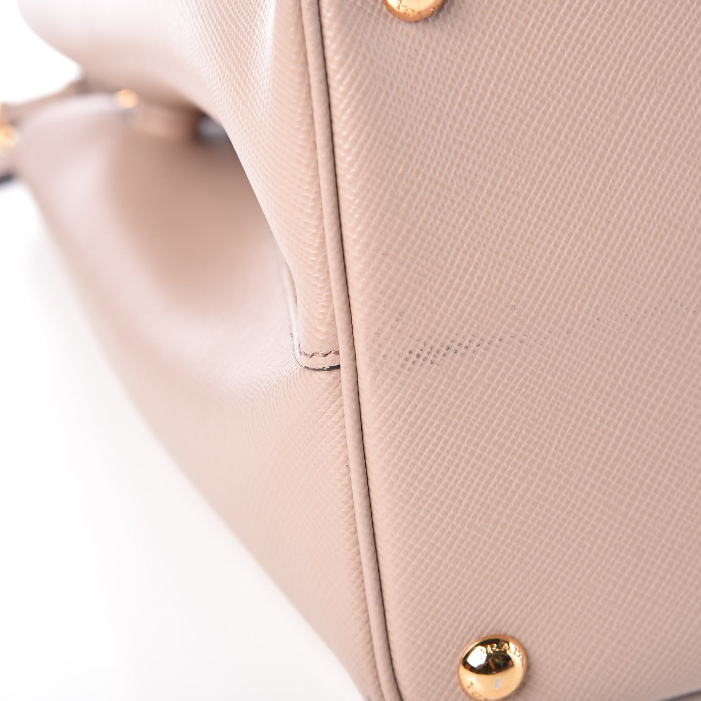 Saffiano Cuir Large Double Bag Cammeo