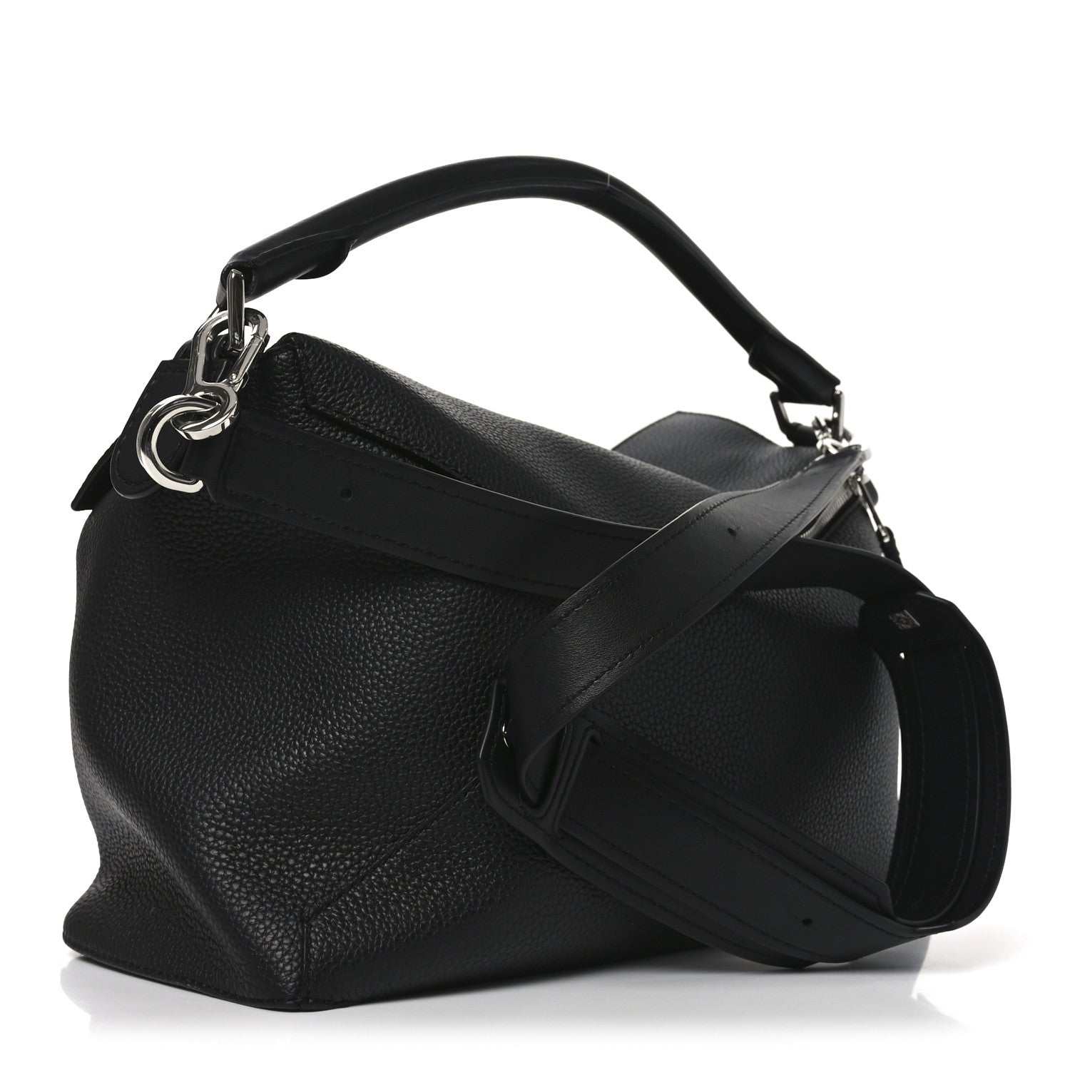 Loewe Grained Calfskin Large Puzzle Edge Bag Black 3 of 9