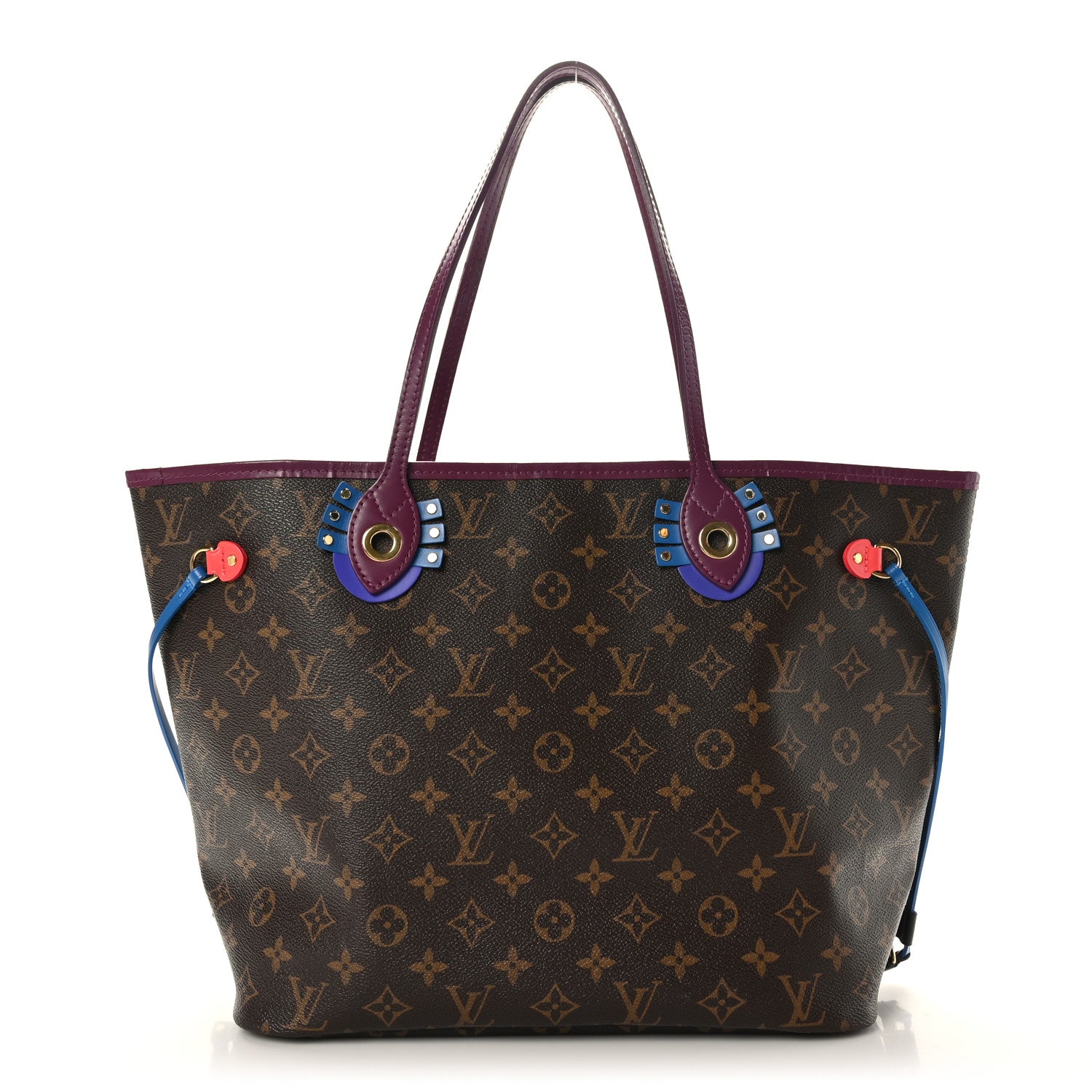 Louis Vuitton Monogram Totem Neverfull MM Magenta 1 of 10