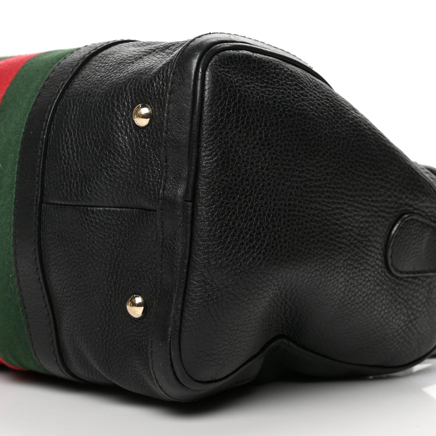 Calfskin Vintage Web Medium Boston Black