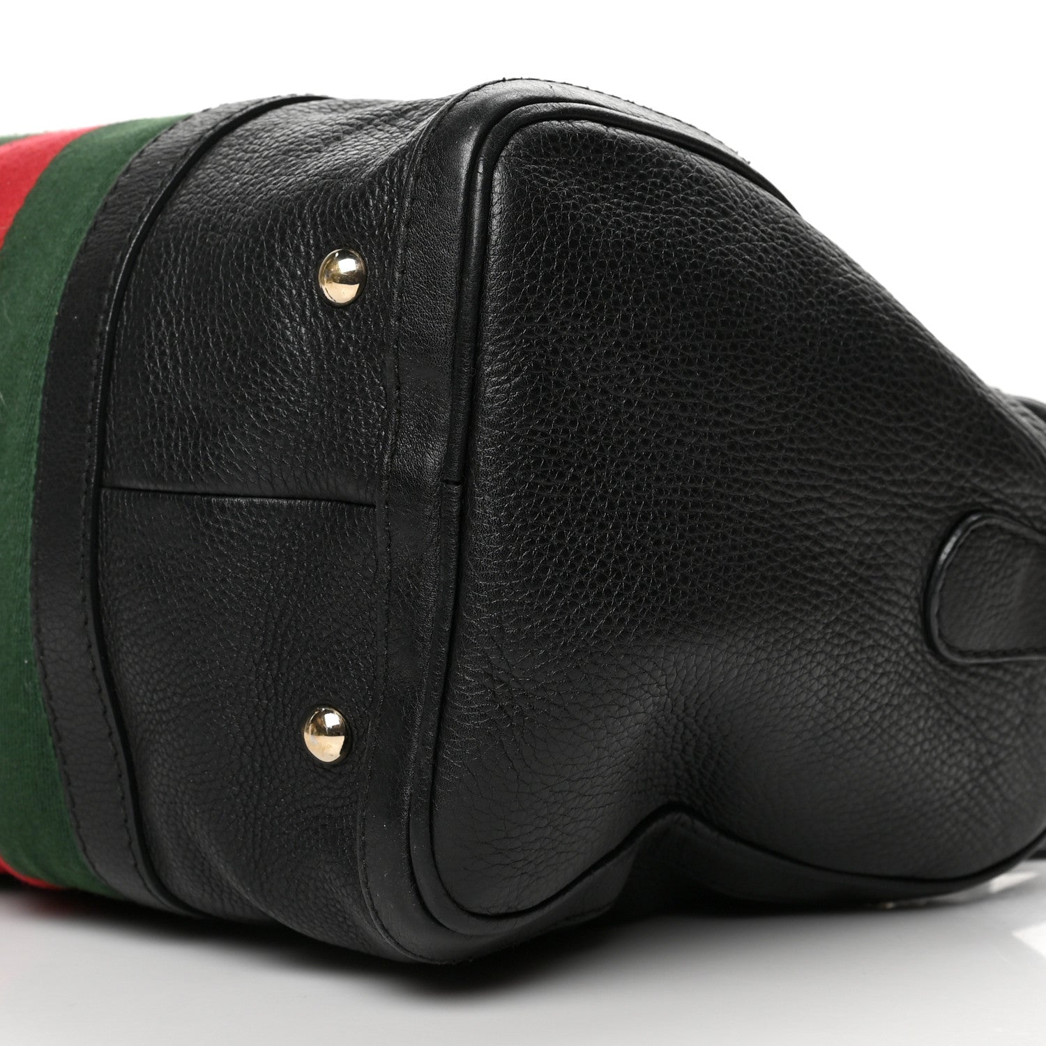 Gucci Calfskin Vintage Web Medium Boston Black 12 of 14