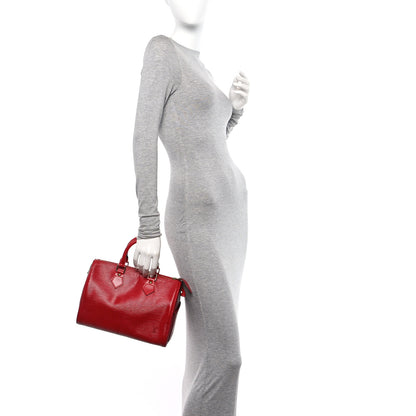 Louis Vuitton Epi Speedy 25 Castillan Red 2 of 13