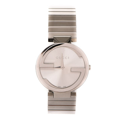 Gucci Stainless Steel 37mm Interlocking G Quartz Watch 1 of 9
