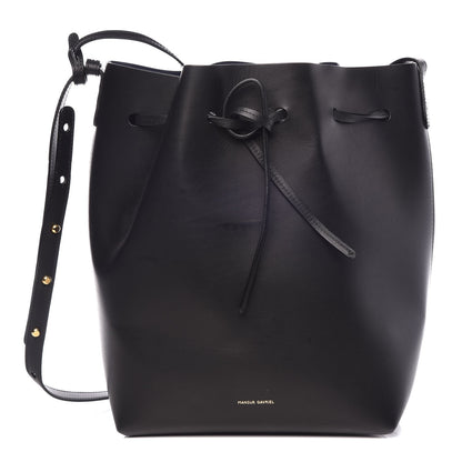 Mansur Gavriel Vegetable Tanned Calfskin Bucket Bag Black 3 of 9